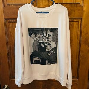 Backstreet boys white out Crewneck graphic Sweater size XXL